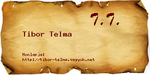 Tibor Telma névjegykártya